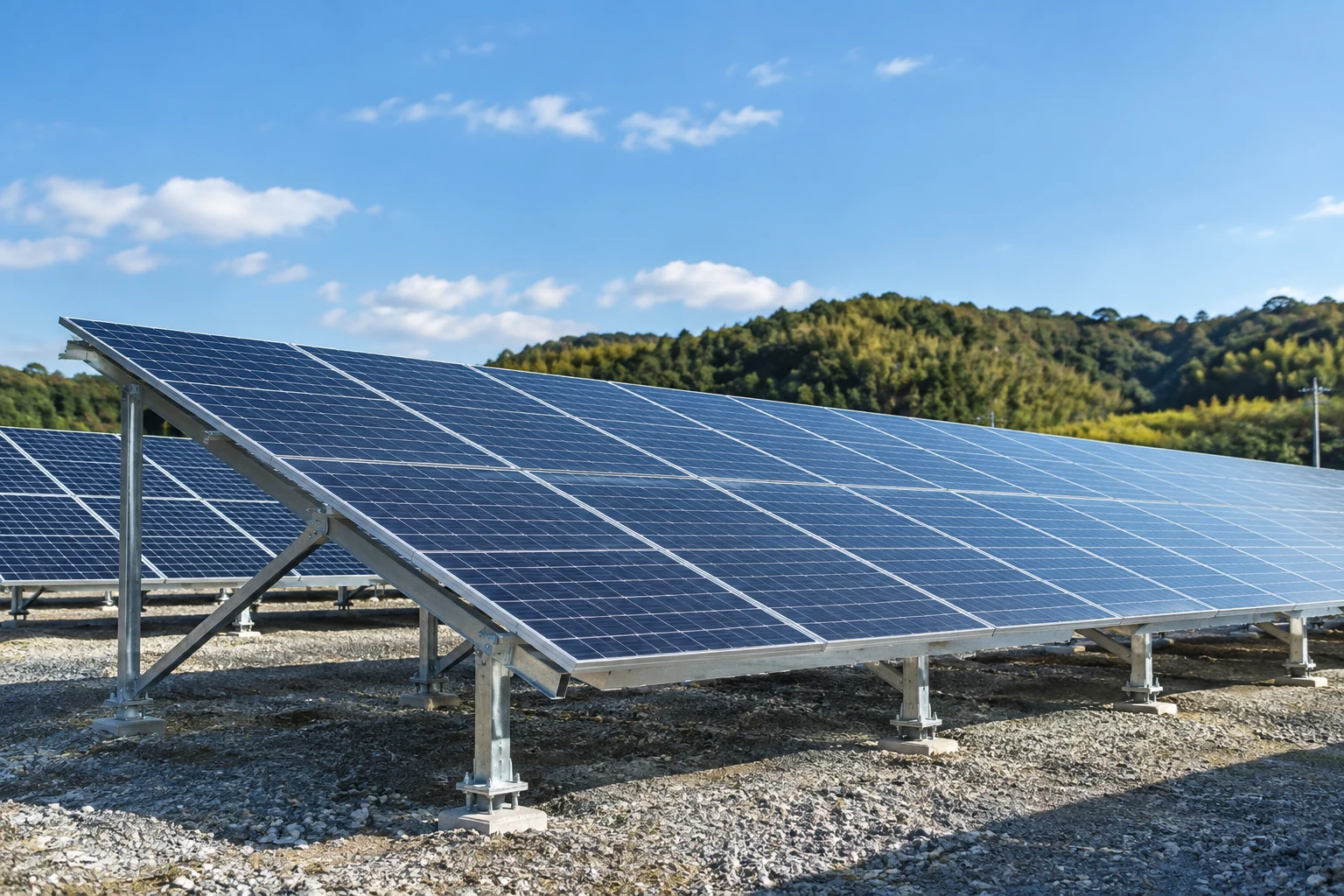 太陽光パネル:太陽光工事のAIイメージ